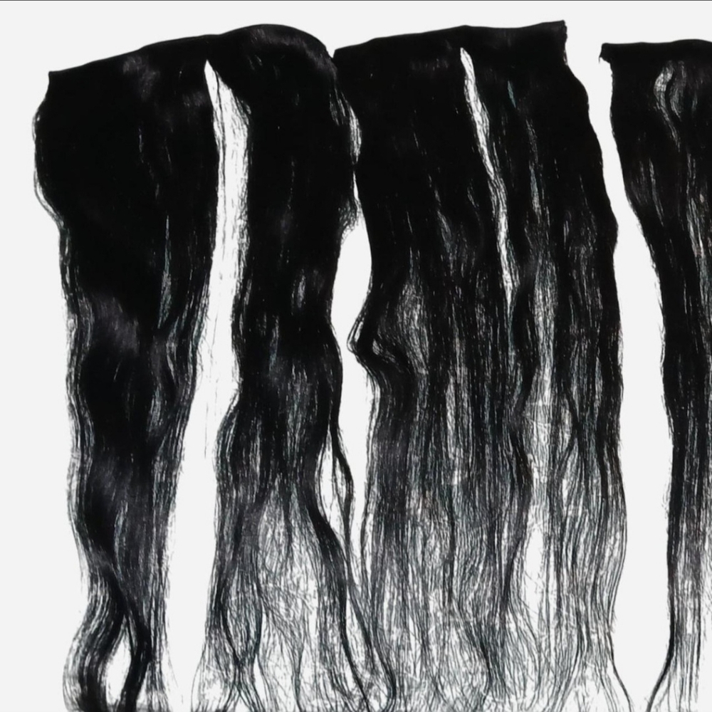 4 Piece Luxurious Black Hair Extensions 19-20 Inches (Soft Synthetic Fibers)